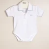 Body polito de algodón con cuello y puño tejido Giorgio