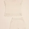 Conjunto con mini calado con cuello Clementina