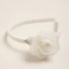 Vincha rígida con 1 flor de organza