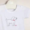 Body bordado Chien