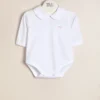 Body de algodon con cuello  redondeado con logo bordado Euge