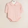 Body de algodon con cuello  redondeado con logo bordado Euge