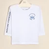 Remera de algodón estampado World