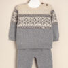 conjunto de sweater con jacquard