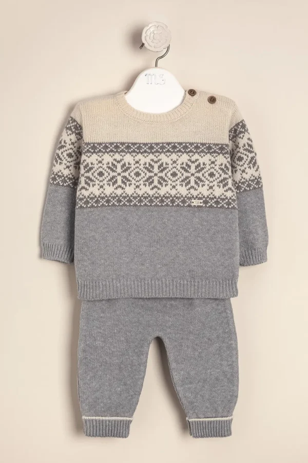 conjunto de sweater con jacquard