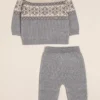 conjunto de sweater con jacquard