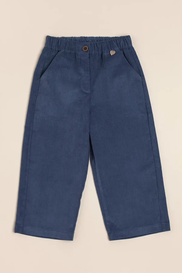 Pantalón de corderoy de algodón con cintura elastizada
