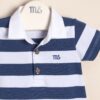 Body de algodón rayado con cuello polo y logo bordado Ciro