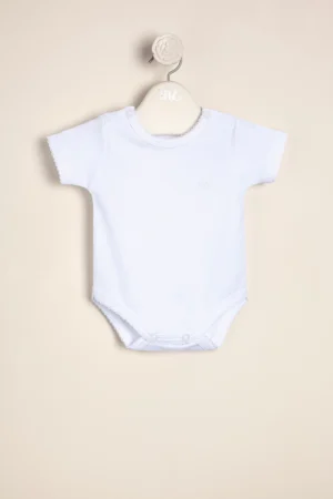 Body básico de algodón Pima Premium manga corta