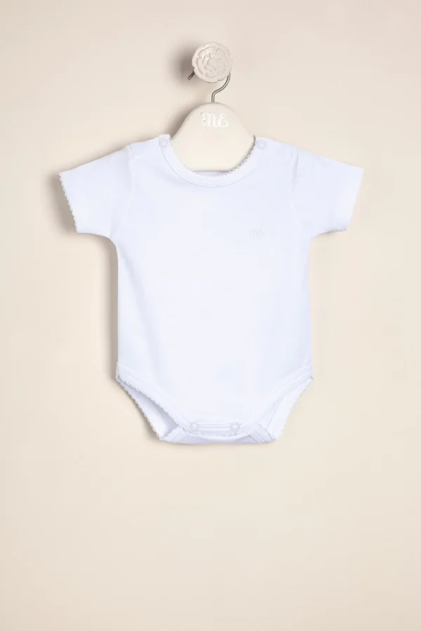 Body básico de algodón Pima Premium manga corta