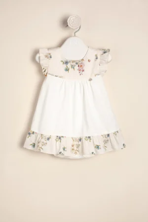 Body vestido de algodón combinado con poplin estampado exclusivo Anna