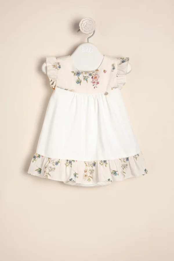 Body vestido de algodón combinado con poplin estampado exclusivo Anna