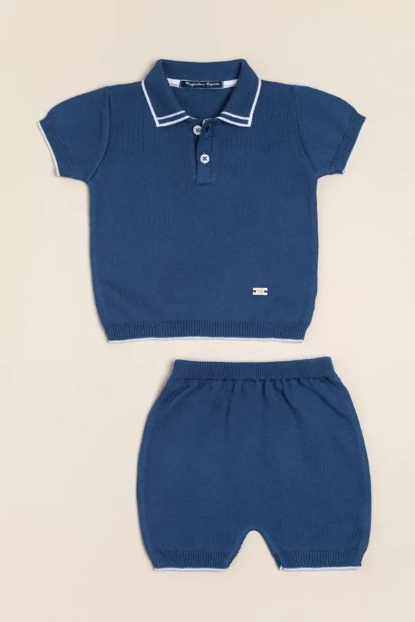 Conjunto de algodón con cuello polito
