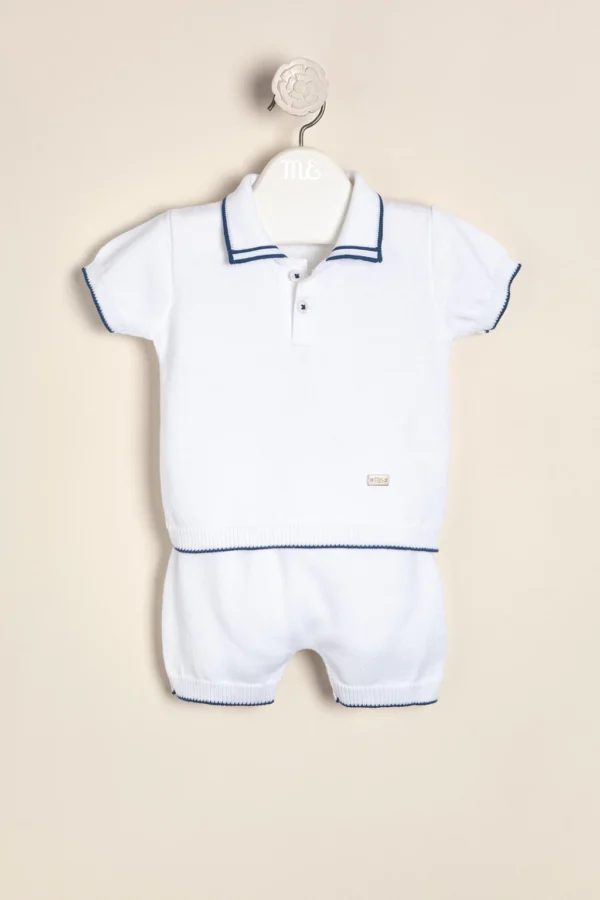 Conjunto de algodón con cuello polito