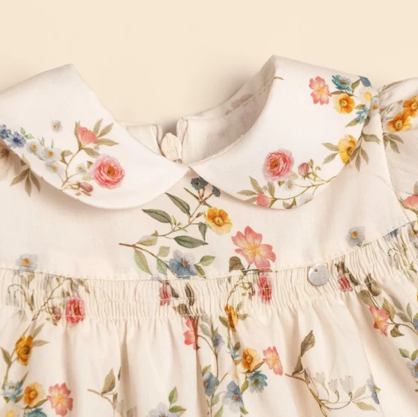 Vestido de BB en poplín de algodón estampado exclusivo Anna