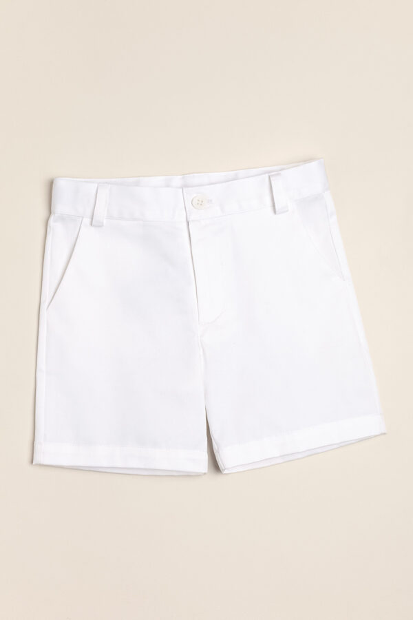 Bermuda en gabardina de algodón con cierre, cintura ajustable y bolsillo trasero Riley