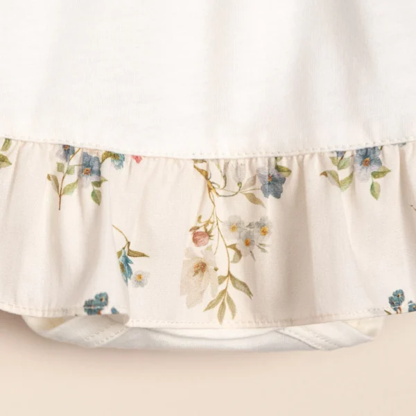 Body vestido de algodón combinado con poplin estampado exclusivo Anna