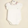Conjunto de body de algodón con jardinero en poplin de algodón estampado exclusivo Anna