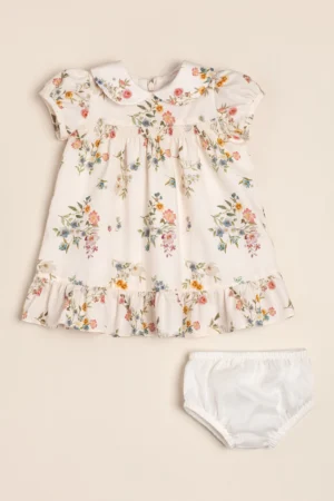 Vestido de BB en poplín de algodón estampado exclusivo Anna