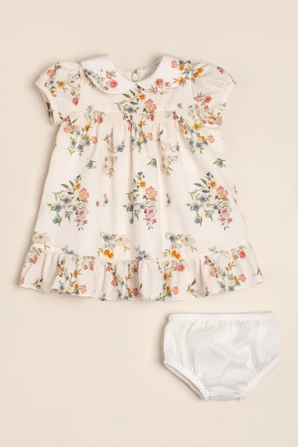 Vestido de BB en poplín de algodón estampado exclusivo Anna