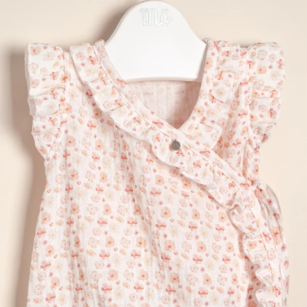 Body cruzado de gasa doble de algodon estampado exclusivo Corine