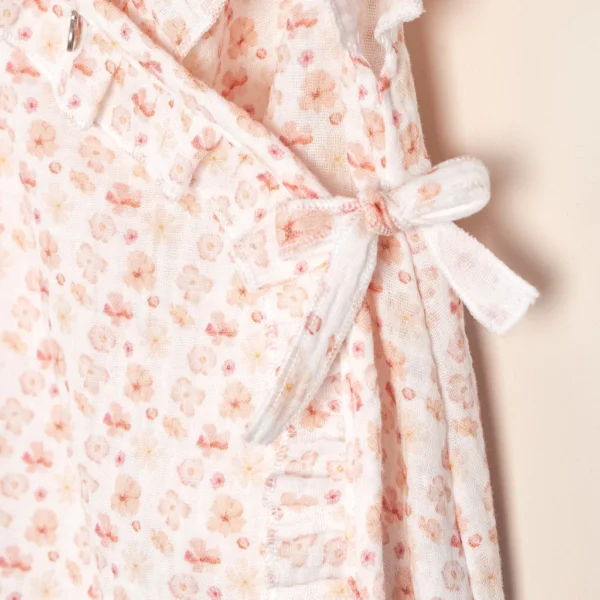 Body cruzado de gasa doble de algodon estampado exclusivo Corine