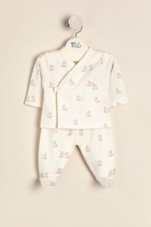 Conjunto batita y ranita de algodón Pima estampado Doudou (origen Peru)