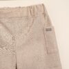 Conjunto de remera estampada Schnauzer con short de lino rustico