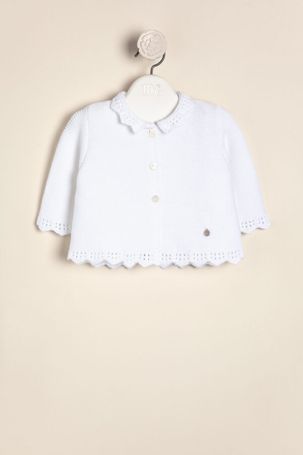 Saco de Santa Clara con cuello en onditas caladas
