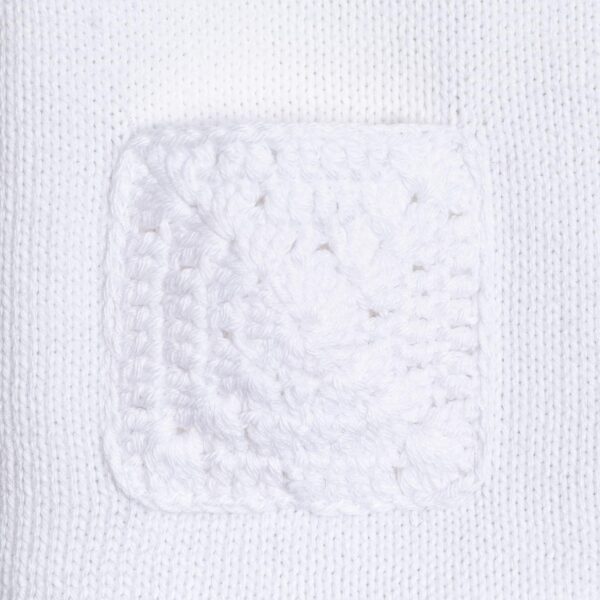 Saco de algodón combinado con crochet
