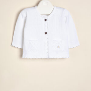 Saco de algodón combinado con crochet