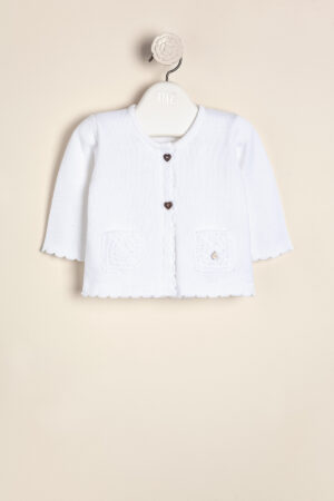 Saco de algodón combinado con crochet