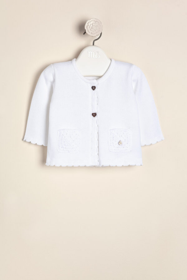 Saco de algodón combinado con crochet