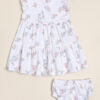 Vestido / solero de algodón estampado exclusivo Ramitos (incluye bombacha)