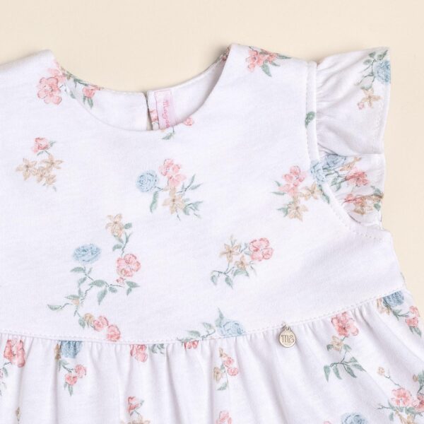 Vestido / solero de algodón estampado exclusivo Ramitos (incluye bombacha)