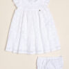 Vestido de gasa de algodón bordada Anat (incluye bombacha)