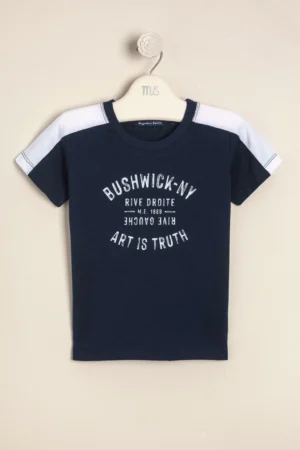 Remera de algodón combinada Bushwick-Ny