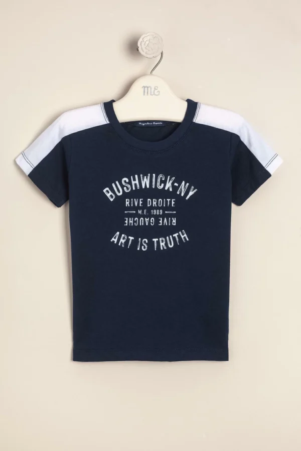 Remera de algodón combinada Bushwick-Ny