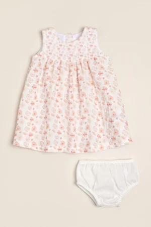 Vestido de gasa doble de algodón estampado exclusivo Corine Vestido de gasa doble de algodón estampado exclusivo Corine