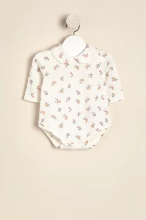 Body de jersey de algodón con cuello liberty Lilí
