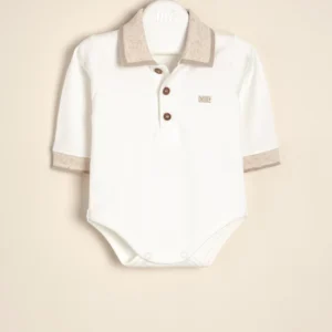 Body polito de interlock Pima con cuello y puños tejidos Tomy