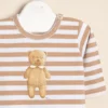 Body de algodón rayado estampado Oso Simón