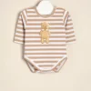 Body de algodón rayado estampado Oso Simón