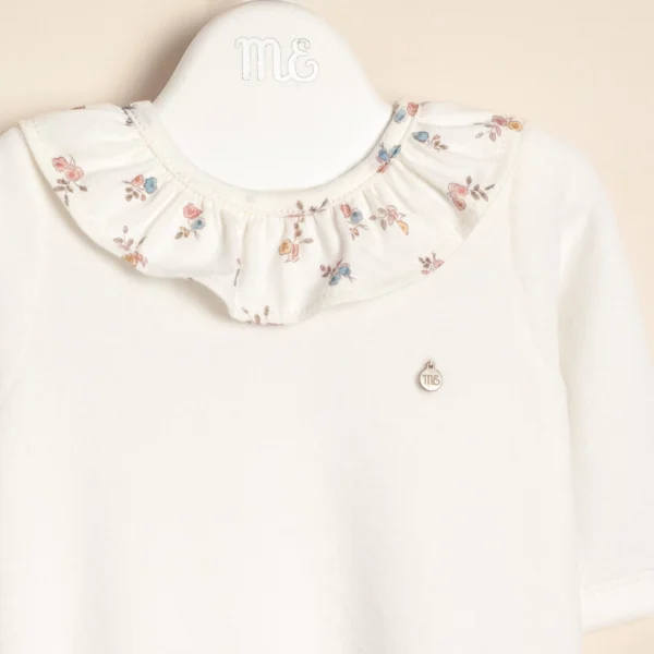 Enterito de plush de algodón combinado con liberty Lilí