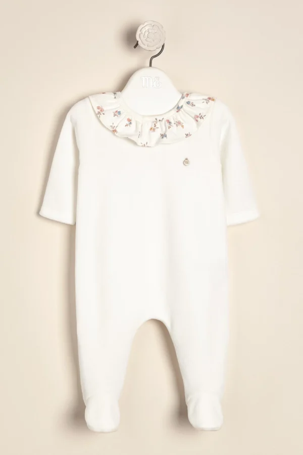 Enterito de plush de algodón combinado con liberty Lilí