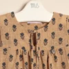 Blusa de gasa estampada Beige and blue