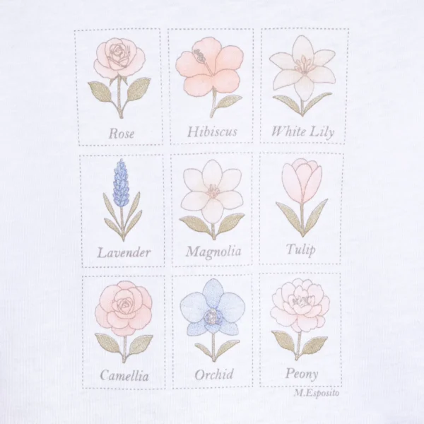 Remera de algodón estampada Fleurs