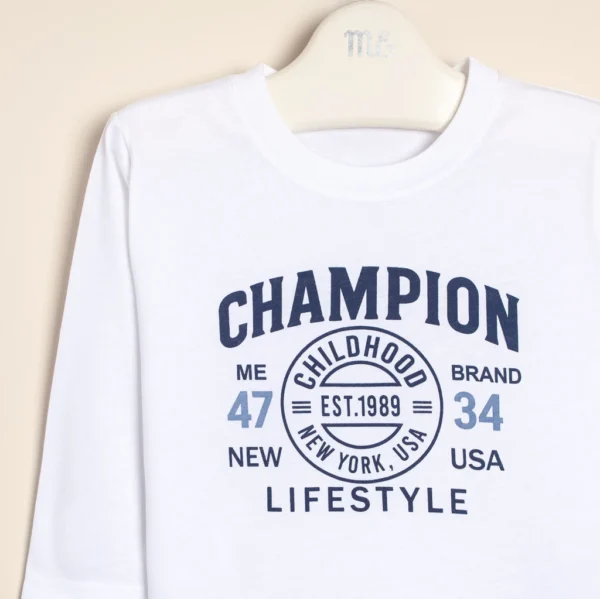 Remera de algodón estampada Champion