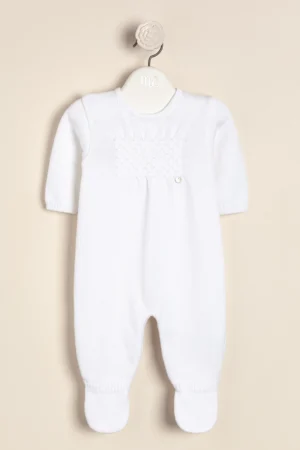 46190099-1-6b1f9dadd8bbcaa49b17704185954607-1024-1024 Enterito de algodón tejido con pie bordado a mano en punto smockee Lucile