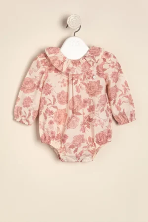 Body bombachón de poplín de algodón estampado Roses are roses